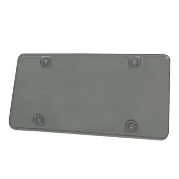 

2pcs Smoke Grey License Plate Frame Cover Shield Car Truck Accessories
