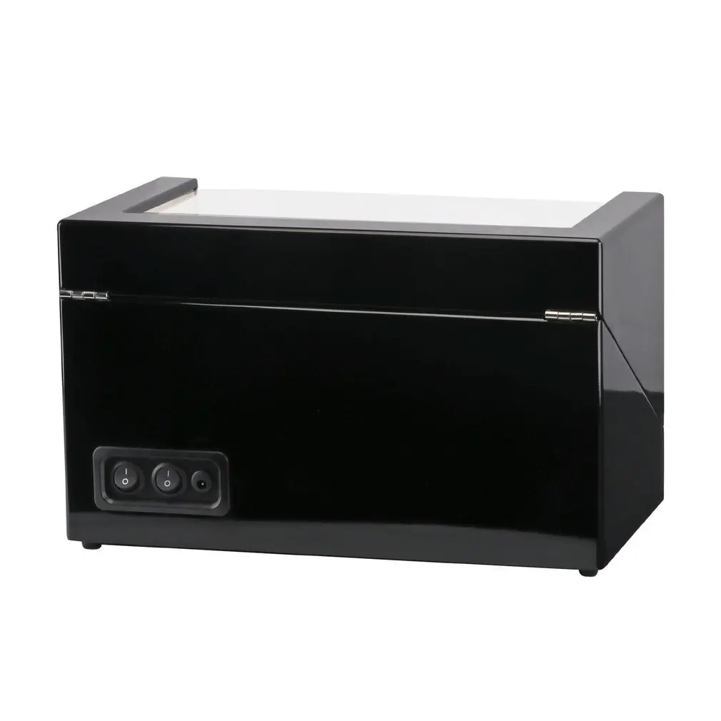 США Plug 4 слота деревянные часы шкатулка для часов Winder Box лак вращается скользящий двигатель дисплей часы намотки Роскошный чехол для часов