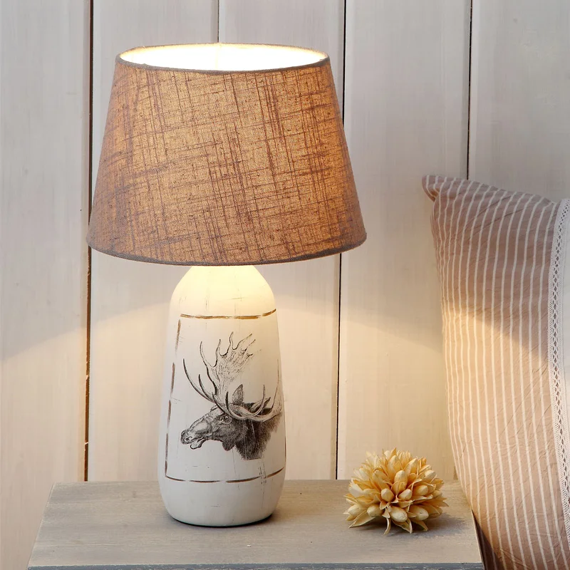 Скандинавский современный простой красочный настольный светильник для гостиной, кабинета, спальни, прикроватный светильник, Европейский сельский светодиодный, декоративный Настольный светильник