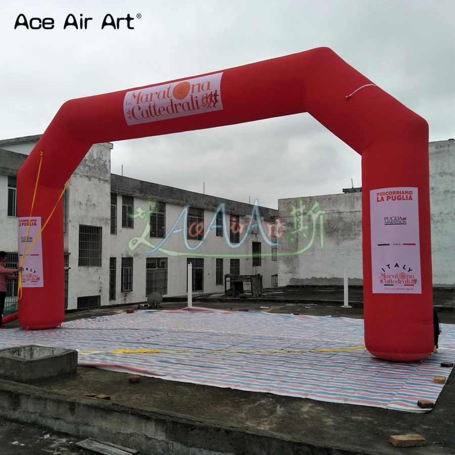 

6 m Wide Red Arch Inflatables,archway balloon with text/logo for Peru