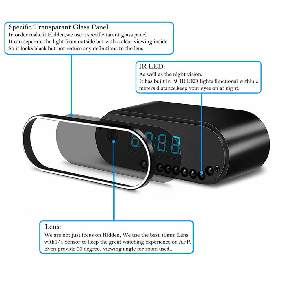 HD 2MP батарея часов камера мини IP WiFi камера 1080P P2P Видеокамера ночное видение Сигнализация Движения удаленный CCTV камера