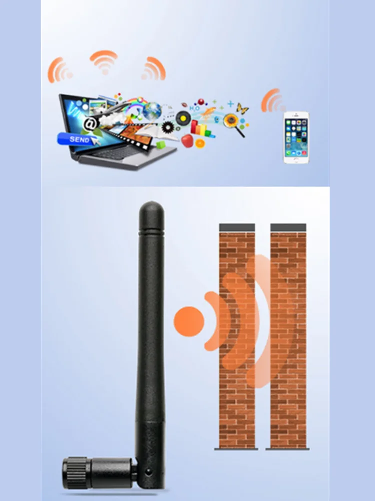 Wireless Router Antenna 2.4GHz 3dBi WiFi 2.4g Antenna Aerial RP-SMA Male wireless router + 15cm PCI U.FL IPX to RP SMA Male Pigtail Cable ESP8266 ESP32