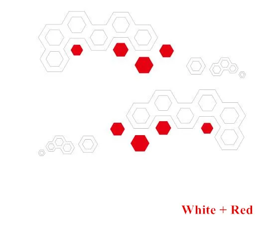 Двухсторонние геометрические графические виниловые наклейки для автомобиля, двери, украшения тела, наклейки для Chevrolet Spark 2011-19, стайлинга автомобилей, спортивные полосы - Название цвета: White-red