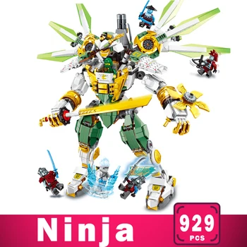 

Ninjagoed 929Pcs Lloyd's Titan Mech Spinjitzu Building Blocks Kit Bricks Classic Movie Ninja Model Kids Toys For Children Gifts