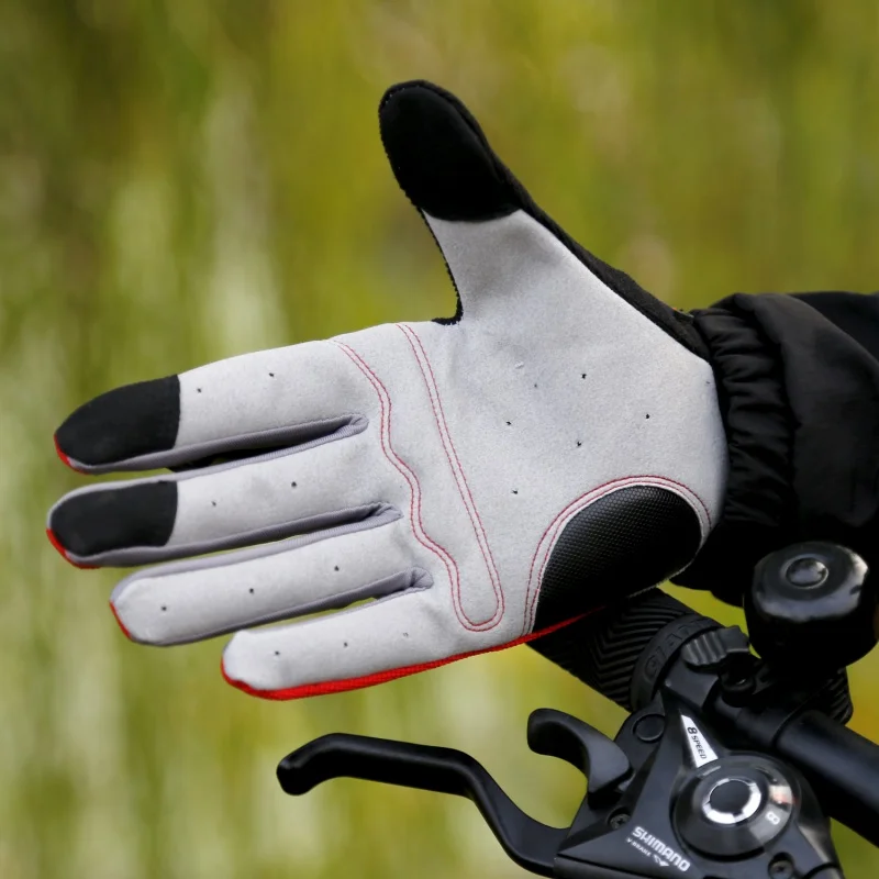 Велосипедные перчатки сенсорный экран полный палец MTB Дышащие варежки мотоцикл гоночный велосипед перчатки для мужчин и женщин m-xl