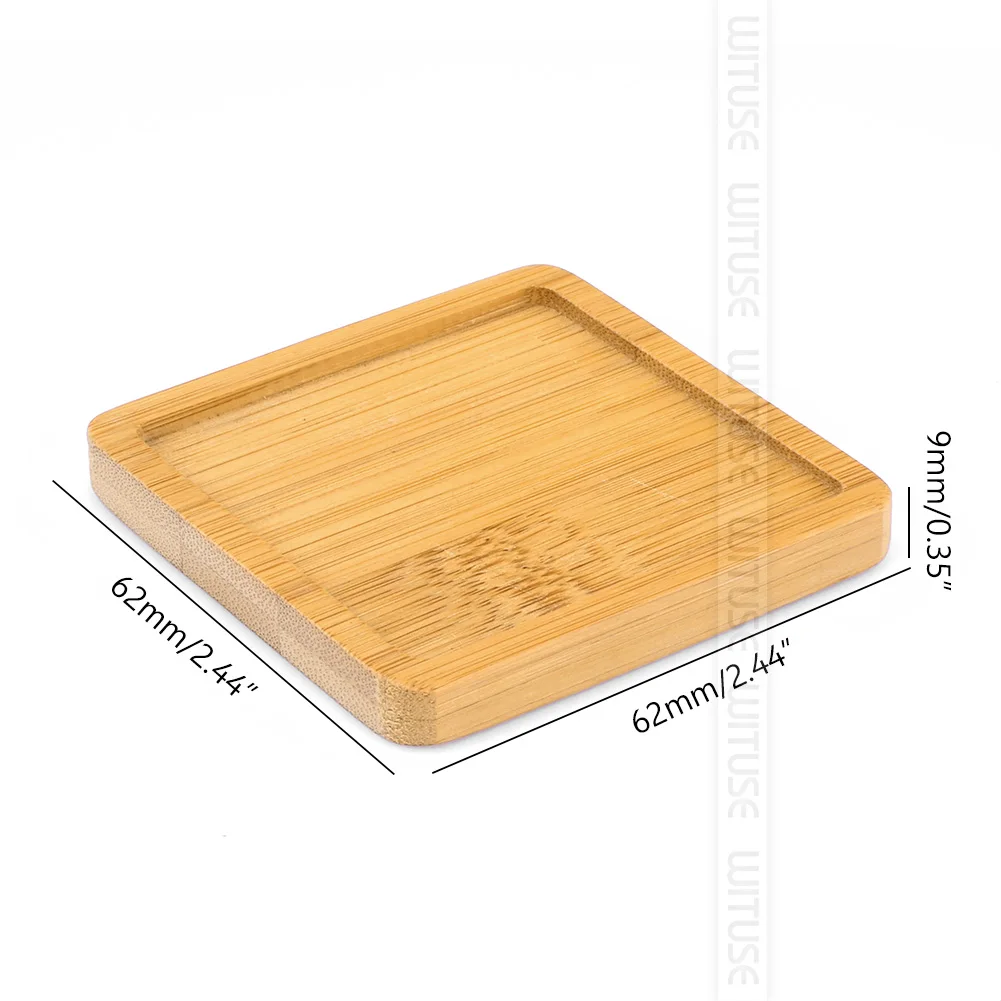 6.2x6.2cm 1 шт. 14 дизайн цветочный горшок держатель мясистый бонсай коврик бамбуковый поднос деревянный цветочный горшок поднос домашний офис декоративный горшок для цветов коврик для горшков подставка - Цвет: 6.2x6.2cm