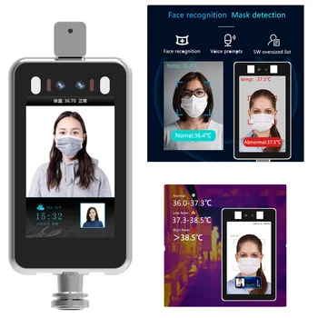 

Face Recognition Thermo Camera Body Temperature Detector Access Control Non-contact Fever Imager Thermal Camera with Voice Alarm