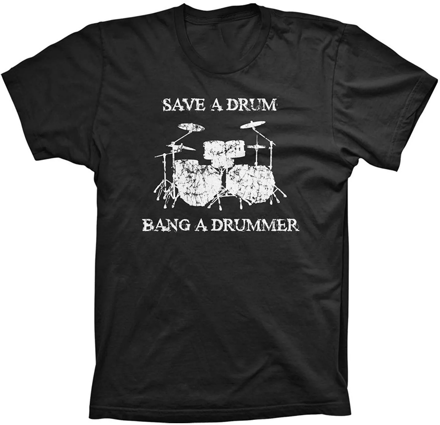Save A Drum Bang A Drummer T Shirt Men Women Funny Music Tees Outdoor