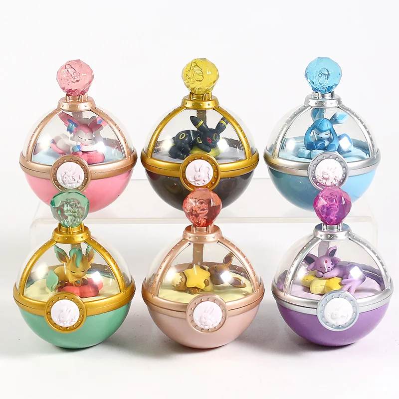 Pokemon Dreaming Case 2 Eevee Sylveon Umbreon Glaceon Leafeon Espeon PVC Figures Toys 6pcs/set | Игрушки и хобби