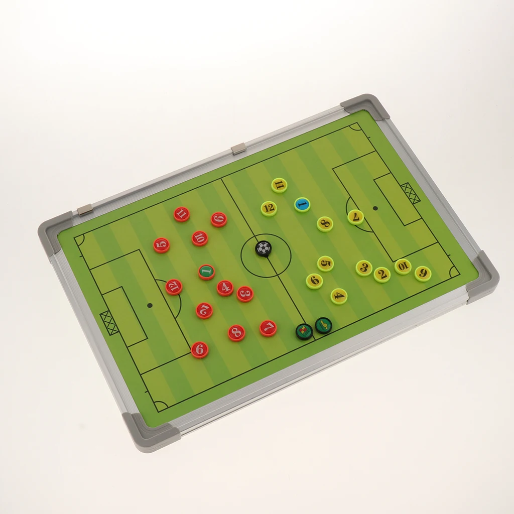 2 Set Premium Soccer Coaching Board, Football Magnetic Double-Sided Dry-Erase Clipboard with Magnets, Included Marker & Pen