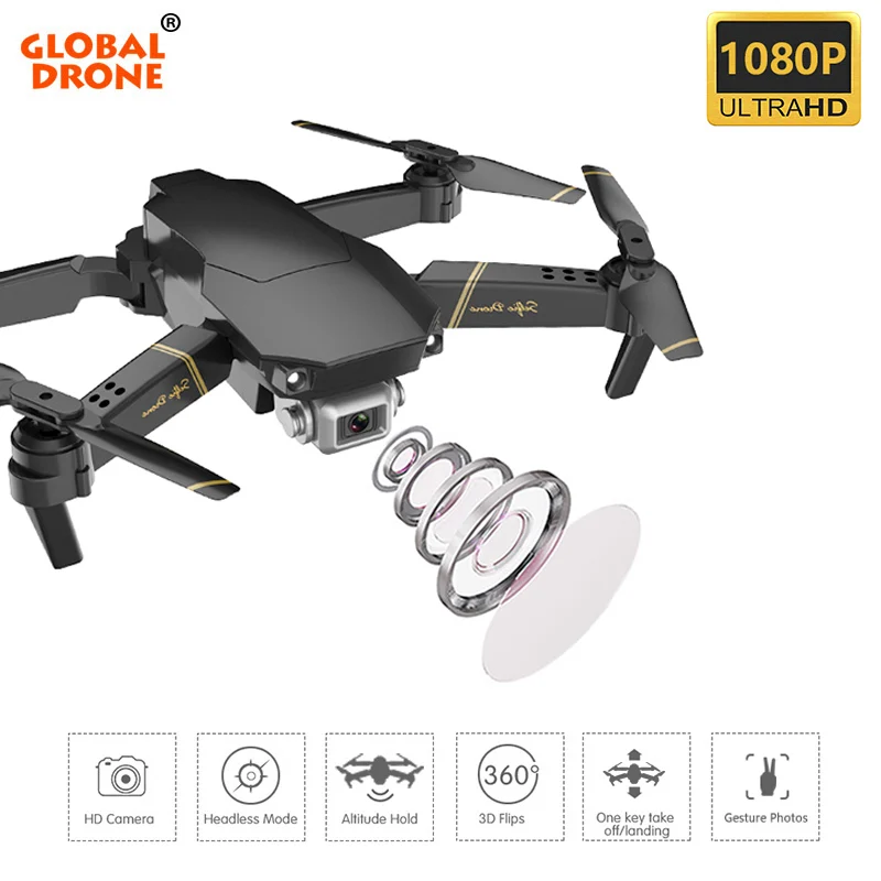 Global Drone EXA Foldable RC Drones with Camera HD 1080P Mini Quadcopter High Hold Helicopter Quadrocopter Dron VS E58 E520