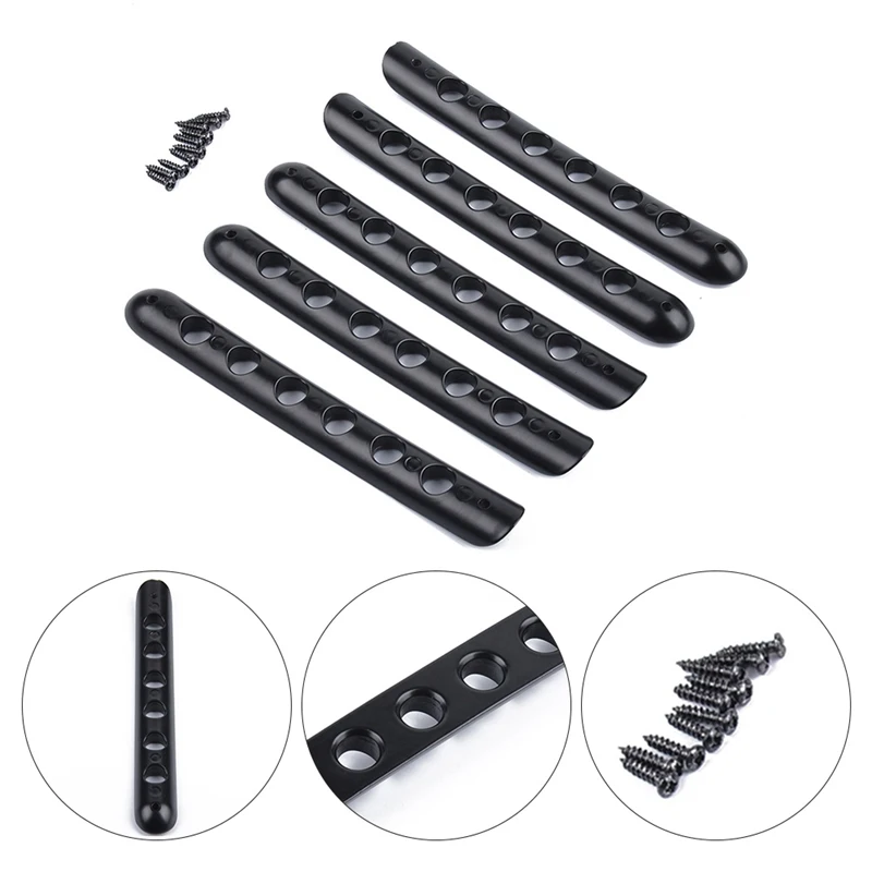 Black Door Handle Inserts Front Rear Aluminum Grab Handle Cover Trim 2007- for Jeep Wrangler JK& Unlimited Accessories