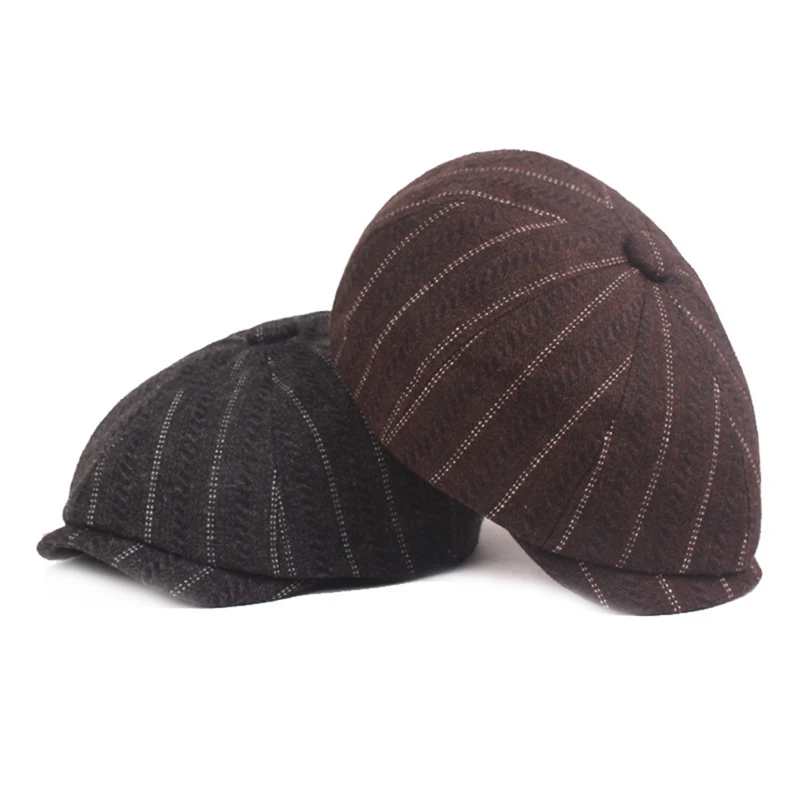 Модная восьмиугольная кепка Newsboy берет шапка осень и зима шапки для мужчин мужские модели