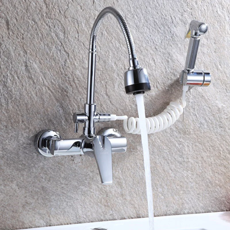 quente e fria com spray de mão