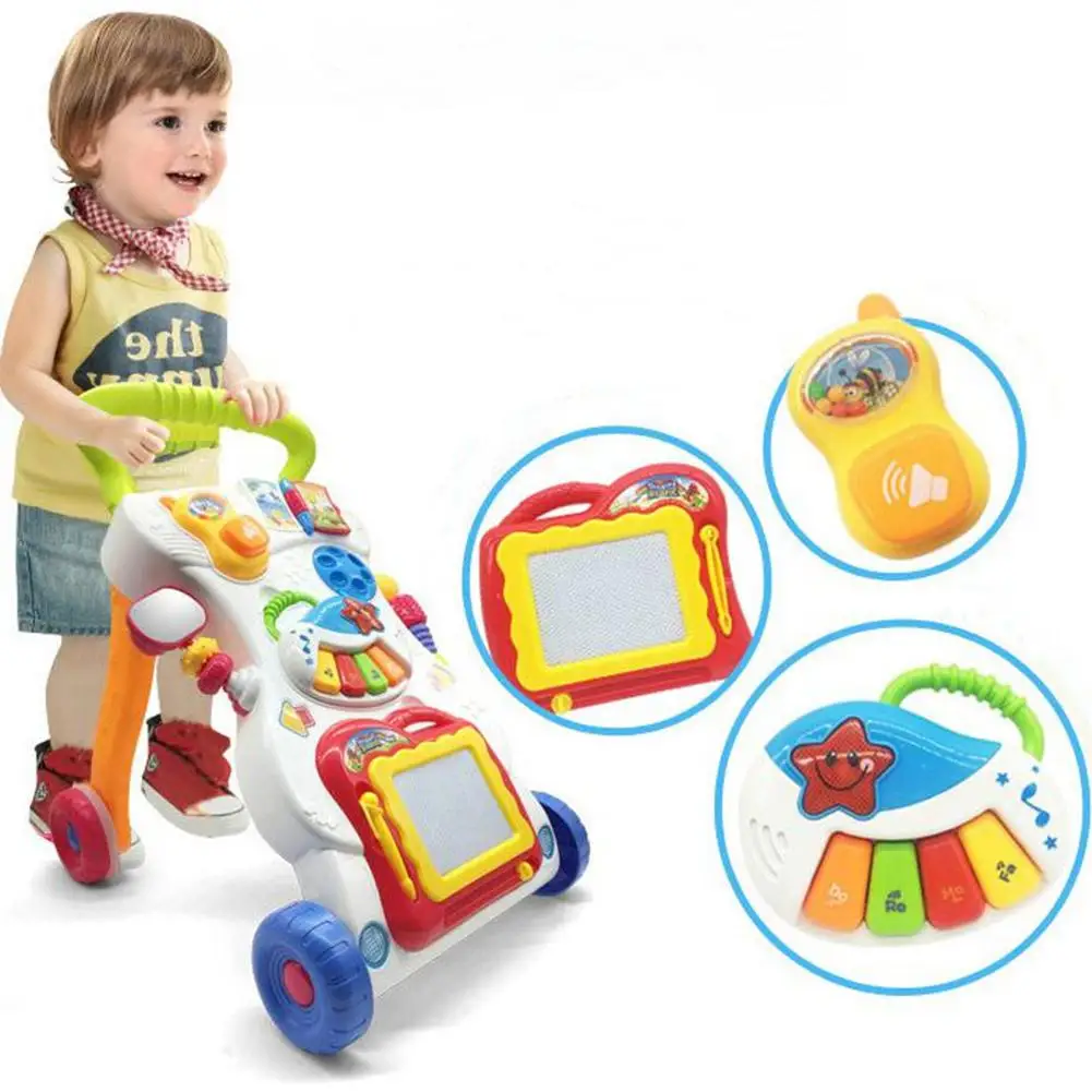 GloryStar Multifunctional Rollover Prevention Baby Activity Walker Cart 4