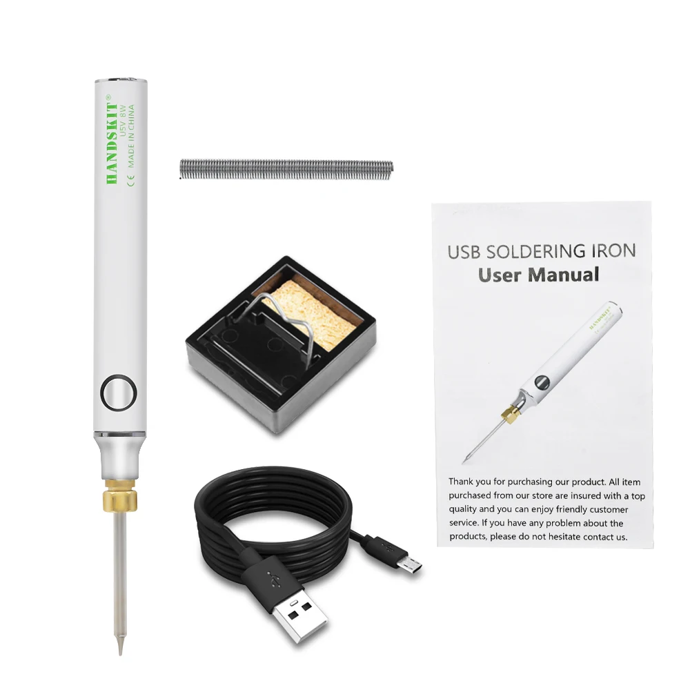 USB 휴대용 미니 전기 충전 납땜 인두, 야외 항공 작업, 온도 조절 키트, 5V, 8W