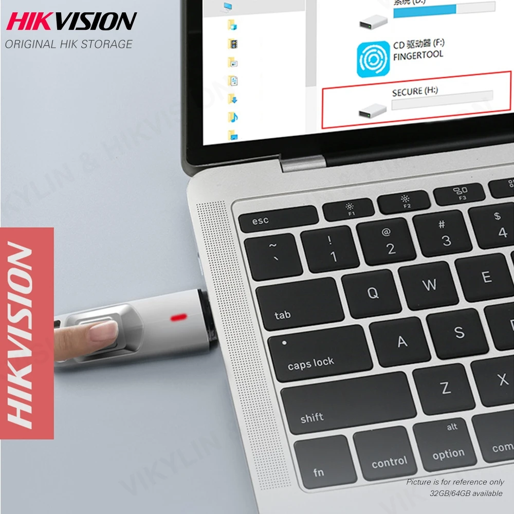 Hikvision оригинальный USB флеш накопитель 3 0 32 Гб 64 зашифрованный отпечаток пальца