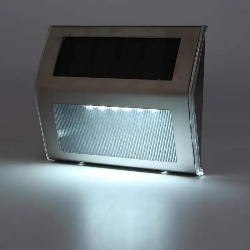 Нержавеющая сталь 6LED Солнечный свет лестницы открытый сад тропинка уличная лампа водонепроницаемый для аварийного освещения на улице