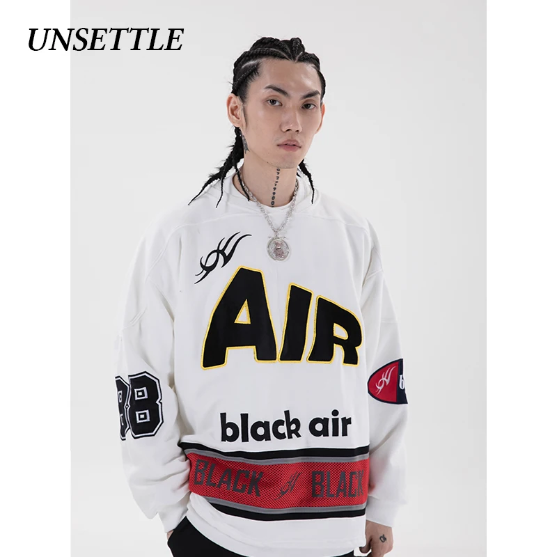 2020AW Winter Harajuku Sweatshirt Oversized Men Hip Hop Pullover Lambswool Streetwear Sweatshirts Printd Women Cotton Male Tops | Мужская