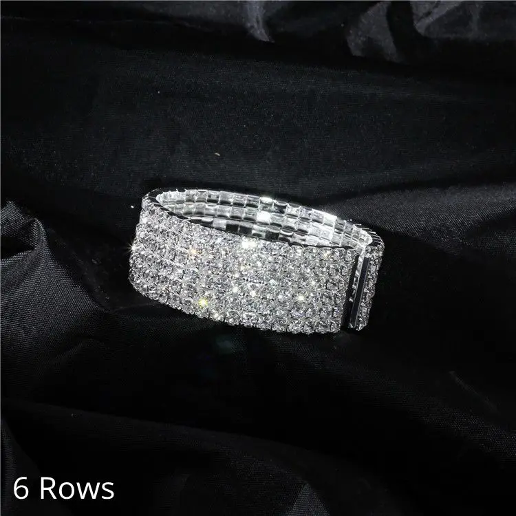 Уникальный серебряный Цирконий Шарм 3 до 10 слоев CZ Кристалл открытый манжеты браслеты для женщин невесты помолвка широкий браслет браслеты подарок