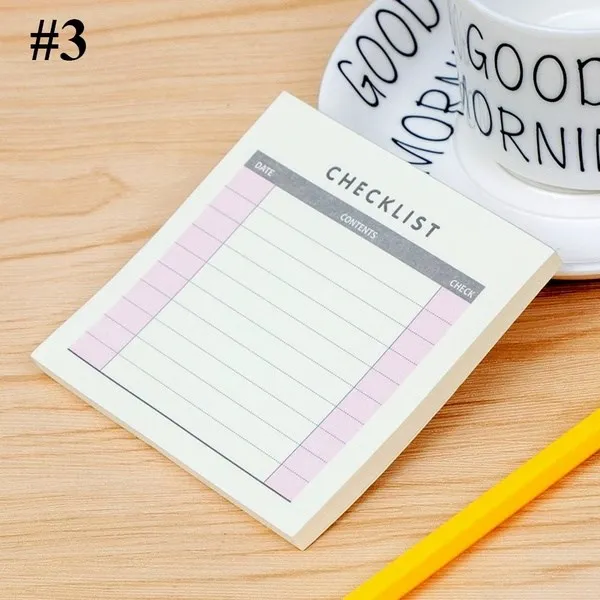 check list Harphia Plan memo pad note бумажный квадратный Еженедельный и Ежемесячный план не липкий трехфункциональный список - Цвет: check list