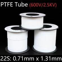 22S 0,71 мм x 1,31 мм PTFE трубка T eflon Изолированная жесткая капиллярная F4 труба высокая термостойкость шланг передачи 600 в белый