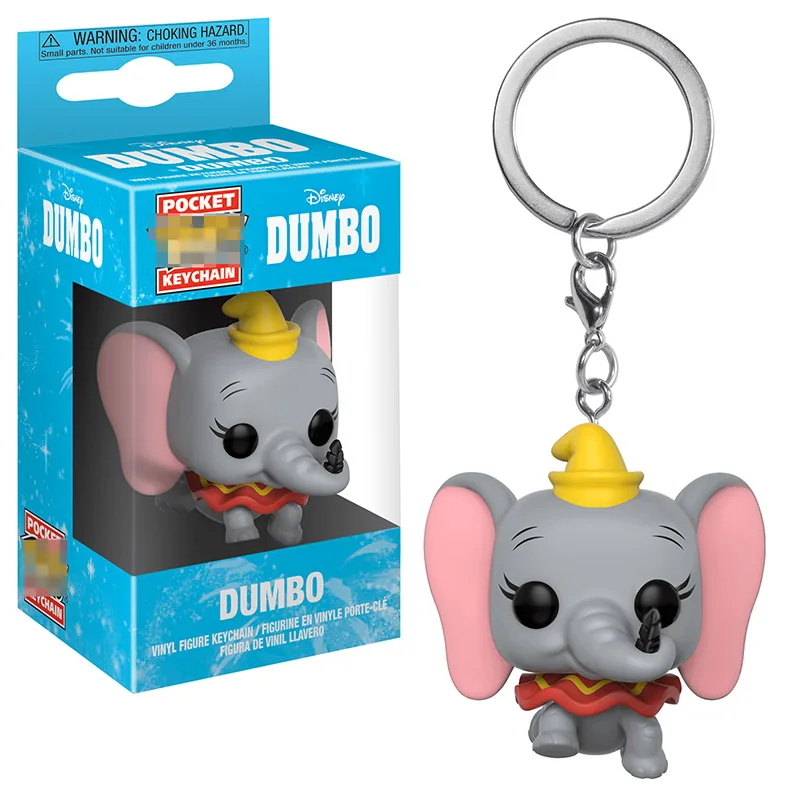 Funko POP 50# Dumbo фигурка Мультяшные игрушки модель виниловая кукла игрушки для детей DUMBO Коллекционная ПВХ режим - Цвет: keychain