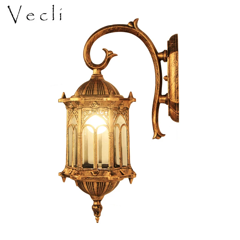 

European outdoor retro wall light,rain-proof garden cirrodor gazebo villa garden lighting fixtures yard gateway door wall lamp