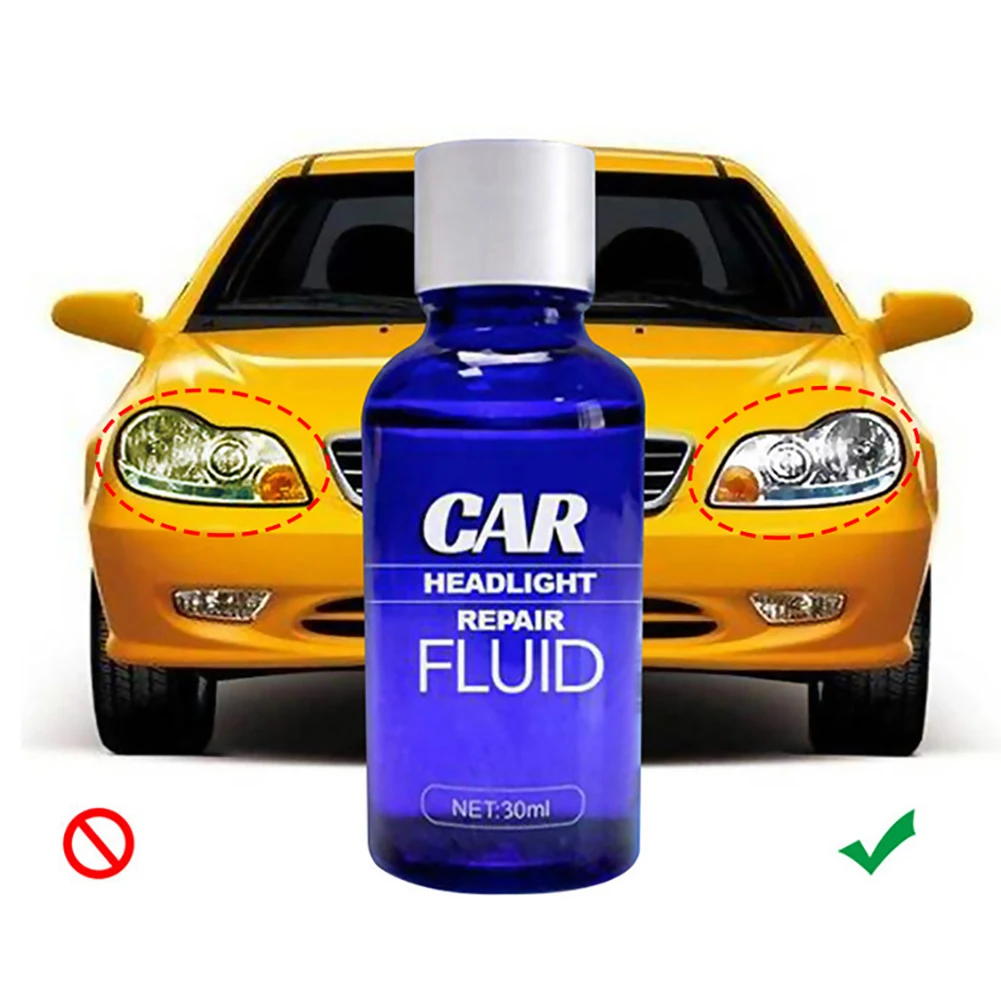 New Car Headlight Lens Restorer Repair Liquid Auto Polish Cleaner Set Fast UV Protection Car Light Cleaner Scratch Remover 30ml meguiars scratchx