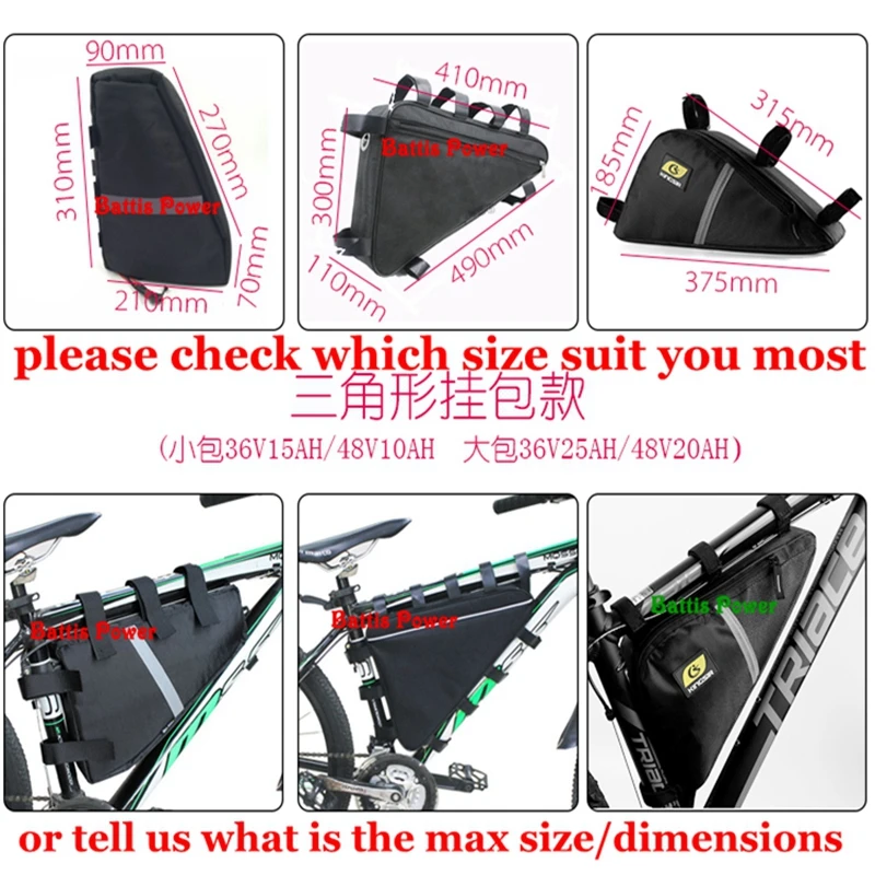 36v 20ah lifepo4 треугольная аккумуляторная батарея с BMS для 48v 1000w 750w оборудование Электрический велосипед Скутер+ 3A зарядное устройство+ сумка