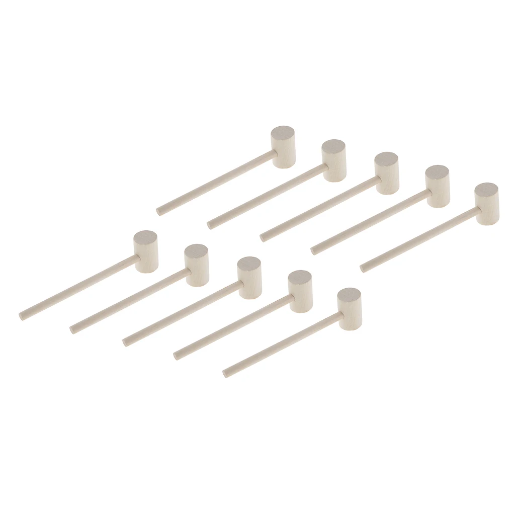 10Pieces Jewellers Mini Wooden Hammer 