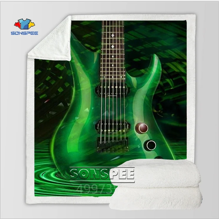 SONSPEE guitar brow Harajuku, детское одеяло с 3D принтом для взрослых, покрывало для диванов, постельные принадлежности для путешествий, фирменный магазин-аутлет, удобное K61