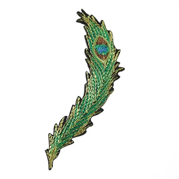 

2pcs Peacock Feather Patches Iron On Embroidered Patches Sticker DIY Handmade Sewing On Clothes Bags Accessories