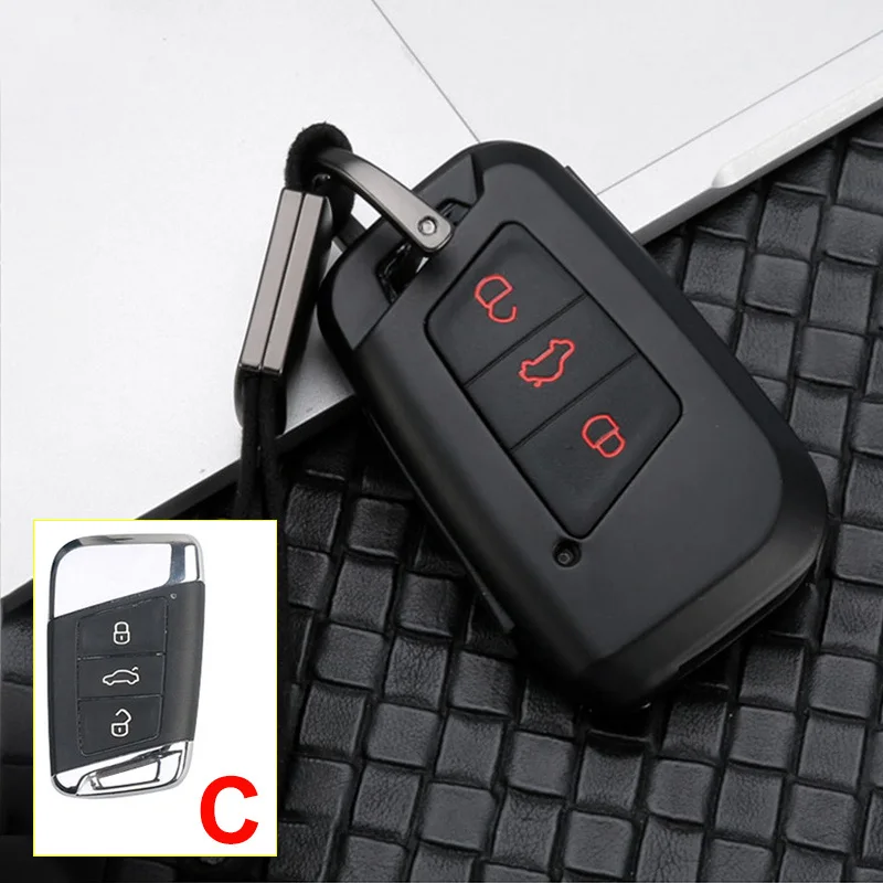 SKU图片-New-hot-sale-Zinc-alloy-Silicone-car-key-case-cover-keychain-For-Skoda-Octavia-A5-A7 (11)