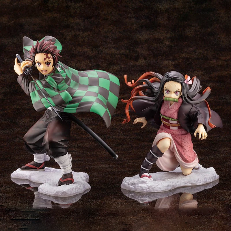 Demon Slayer Kimetsu no Yaiba Artfx J Nezuko Kamado Tanjiro Kamad ПВХ экшн фигура аниме модель игрушки коллекция кукла подарок