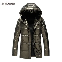 90% утиный пух высшего качества, зимний модный брендовый пуховик, мужская уличная куртка, пуховое пальто, светильник с капюшоном, Теплая мужская одежда