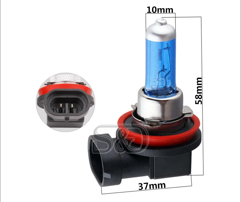 1pcs H8 Halogen Bulbs Headlight Lamp 12V 35W Super Brighter Car Fog Lights Car Light Source parking High Power Auto Lamp