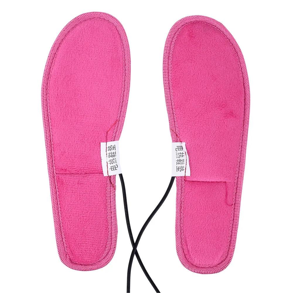 Новинка; розовые USB стельки с электрическим подогревом для женщин; теплые стельки для обуви; зимние теплые стельки для обуви; теплые стельки для обуви