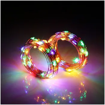 

Holiday Lights Silver Copper Wire Fairy Garland USB RGB LED Strings Light Home Christmas Wedding Party Xmas Outdoor Decoration
