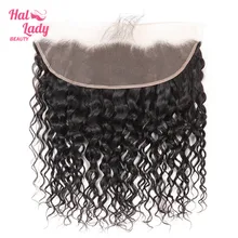 Halo Lady beauty натуральный волнистый кружевной фронтальный с детскими волосами бразильские человеческие волосы уток 13*4 Фронтальная застежка не Реми