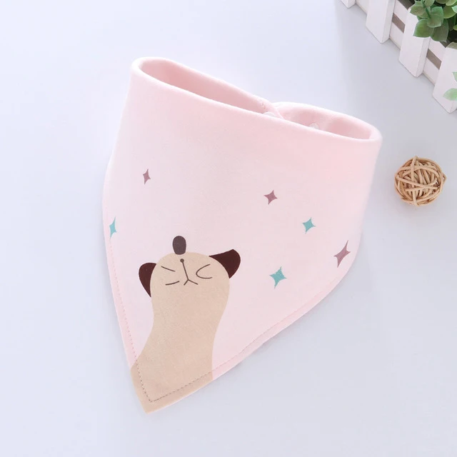 Otton бандана нагрудники для малышей Smock Infant Burp Cloths мультфильм слюнявчик полотенце детские принадлежности для еды мягкие детские вещи - Цвет: Cat