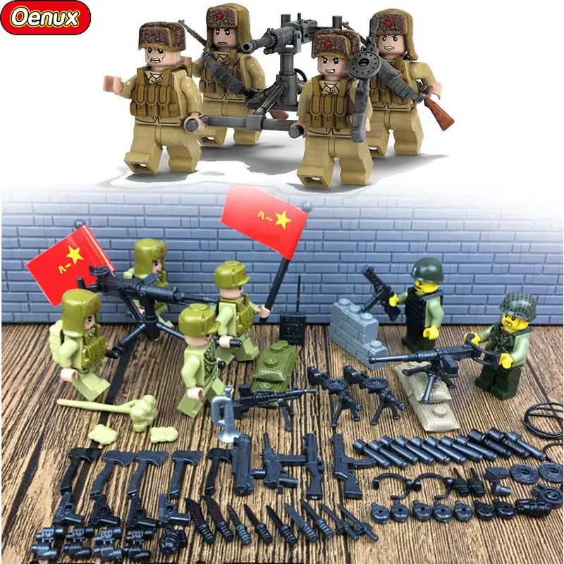 Oenux, новая мировая война 2, мини, китайский, 8-й путь, армейские солдаты WW2, китайско-японская война, военные, строительные блоки, кирпичные игрушки - Цвет: Military Army 13
