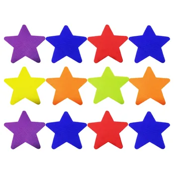 

12PCS Colorful Creative Nylon Star Shape Magic Stickers Carpet Stickers Educational Tools Carpet Markers for Classroom