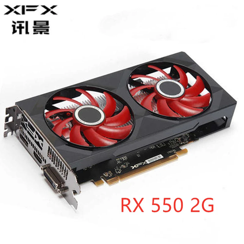 graphics card for pc New product xfx RX 550 Graphics Cards GPU AMD Radeon RX550 2G Video Desktop PC Computer Game Videocards Screen Map VGA DVI HDMI video card for gaming pc