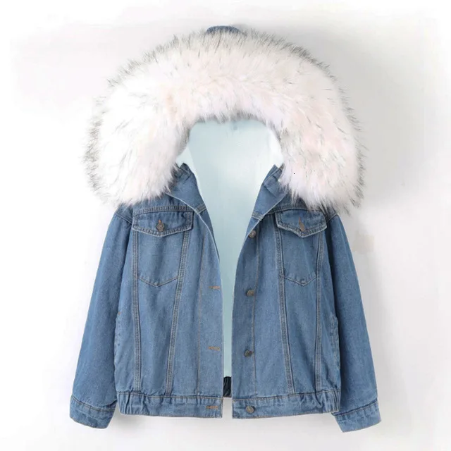 Теплое Женское зимнее пальто - Цвет: white fur and Liner