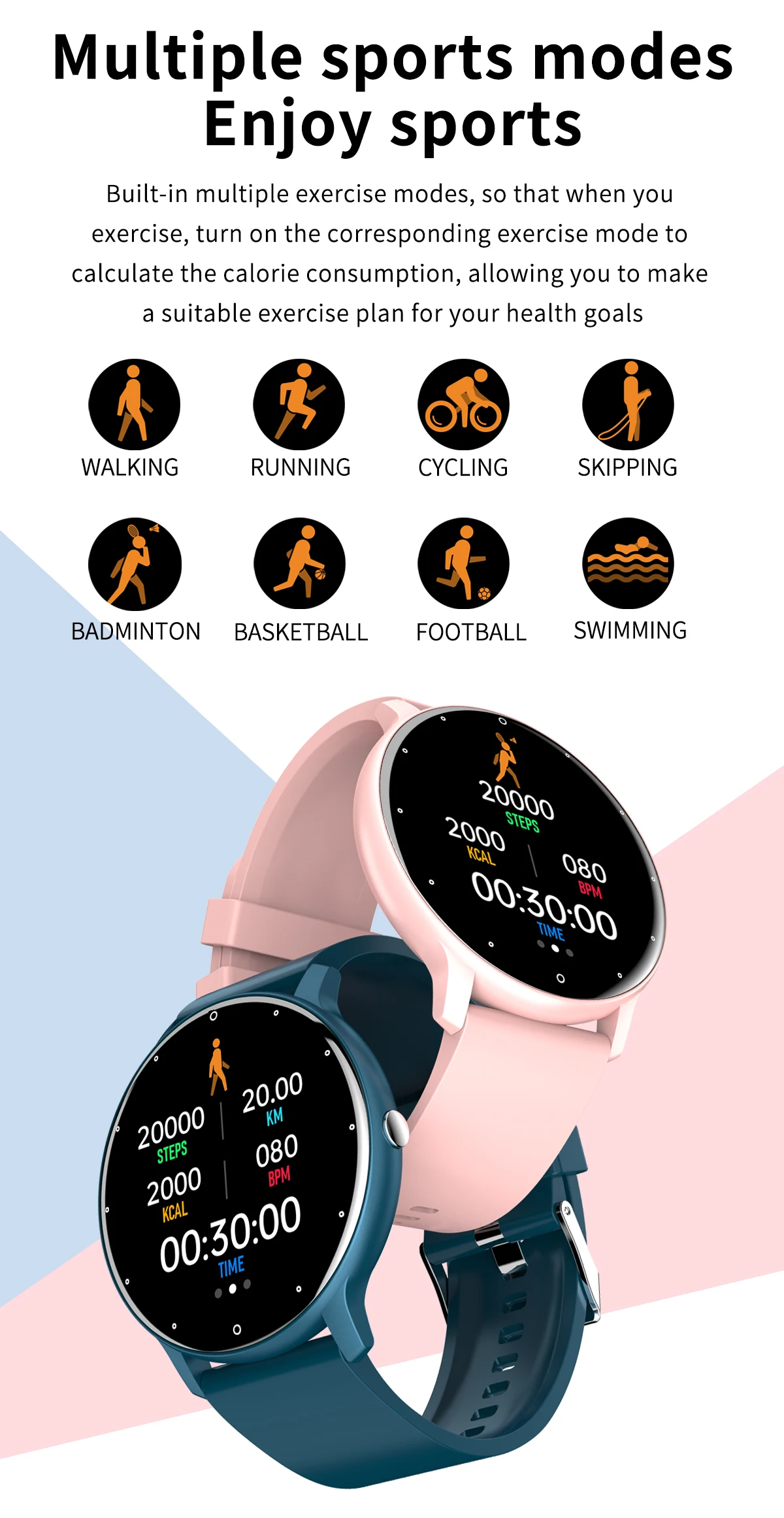 2021 Smart Watch Men Women Lady Fitness Tracker Sport Smartwatch Sleep Heart Rate Monitor Waterproof Watches for IOS Android