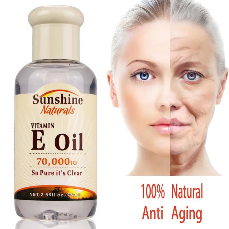 Эфирное масло для ухода за кожей Sunshine Naturals витамин Е 70000iu 2 5 унции Отбеливающее |