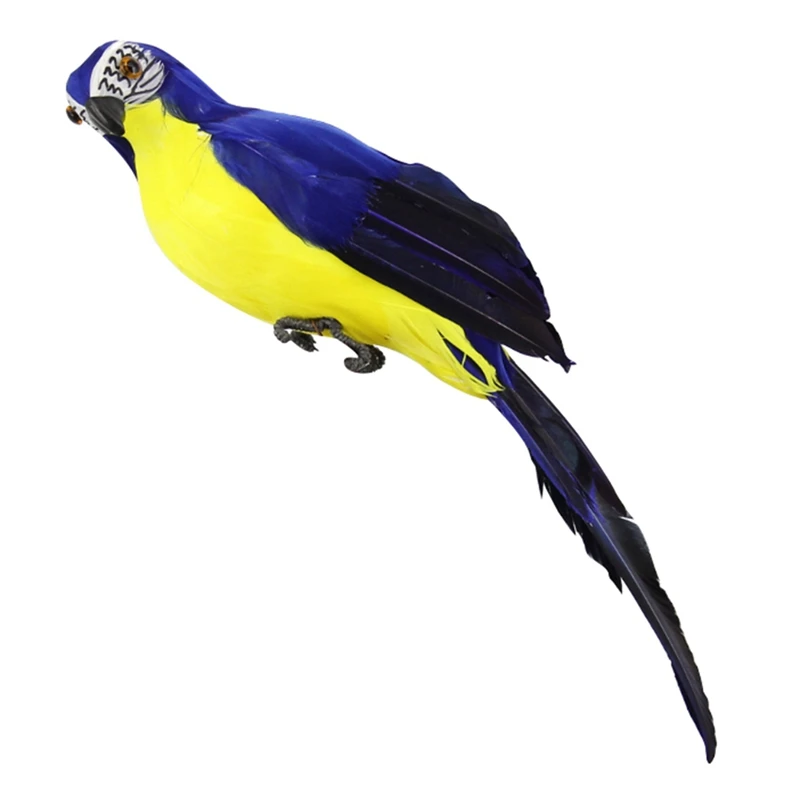 Сад птица имитация попугая аист для окна украшения для сада птица сад ремесленник украшения - Цвет: Blue
