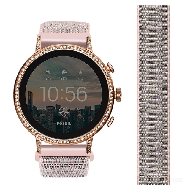 Fossil Venture-reloj Inteligente Gen3/gen 4 Para Mujer, Correa De Muñeca De Nailon De Liberación Rápida De 18mm, Garmin Vivoactive 4s/ Venu 2s - Accesorios Inteligentes AliExpress