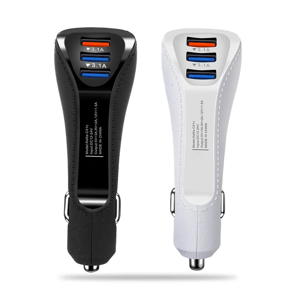 3.1A 3 USB Car Chargers for iPhone 6 Galaxy S10 Xiaomi Huawei LG Nokia Sony Smartphone Car-charger Adapters For Charging in | Мобильные